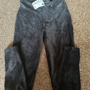 MeMoi Black Corduroy Fashion Leggings - S/M